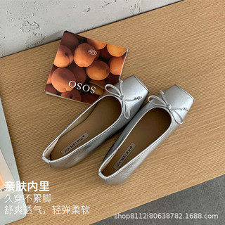 Retro Nhẹ Nhàng Nơ Thấp Gót Mềm Giày Đơn Giày Da Nhỏ Slip-On Đi Lại Lợn Miệng Giày Xuân Hè Giày Nữ Pháp