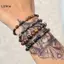 Vòng tay nam đá onyx và hematite đính hạt vintage tối giản, phù hợp cho cuộc họp văn phòng SBS