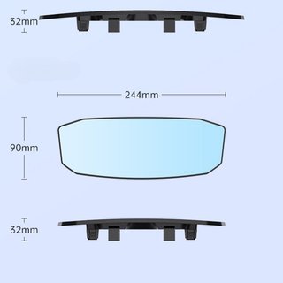 Gương chiếu hậu góc rộng Chống chói Tầm nhìn rõ ràng Lắp đặt dễ dàng Phù hợp với tất cả các ô tô Ống kính cong