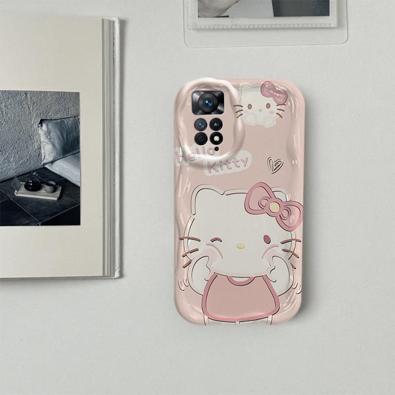 Ốp Lưng Cho Redmi Note 11 4G Redmi Note 11s Redmi Note 11 Pro Redmi Note 12 Pro 4G 5G Vỏ Kem Hoạt Hình Cặp Đôi Mèo TPU Mềm 3D Sóng Silicon Vỏ Điện Thoại