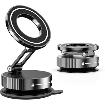 Giá đỡ điện thoại ô tô từ tính, 360°Giá đỡ điện thoại ô tô chân không có thể điều chỉnh, Giá đỡ điện thoại cốc hút từ tính có thể gập lại, Giá đỡ ô tô cho iPhone 12-17 Pro Max Plus Air