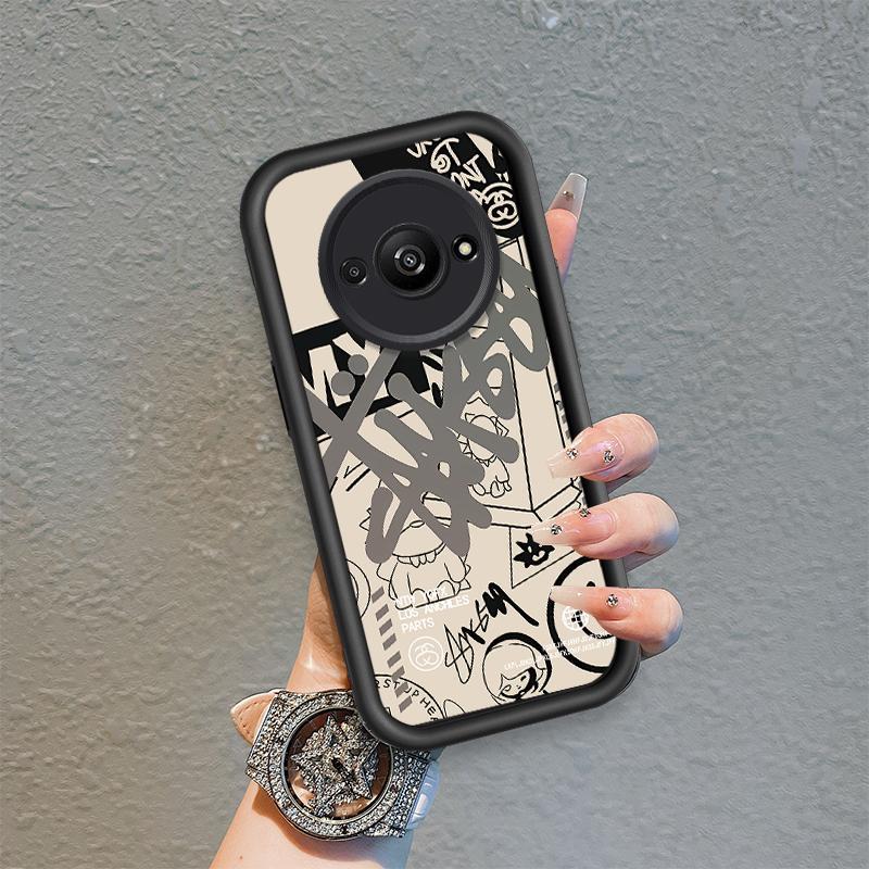 Ốp Lưng Cho Redmi A3 / POCO C61 4G Hoạt Hình Silicon Mềm Vỏ Điện Thoại TPU Bi-a Xu Hướng Mắt Thiên Thần Chống Sốc Ốp Lưng