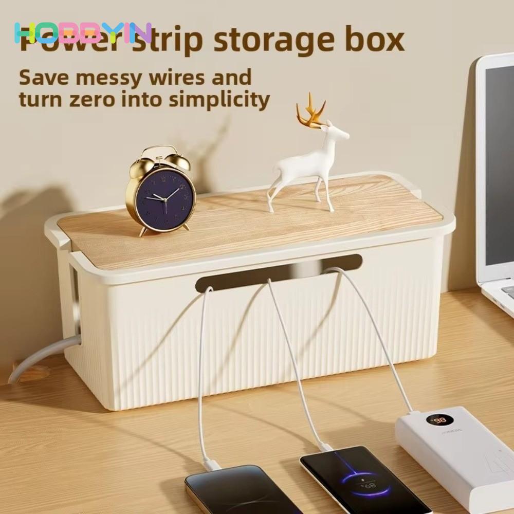 Hộp lưu trữ cáp HOBBYIN, Hộp lưu trữ máy tính để bàn đa năng, Dây nguồn sạc bằng nhựa