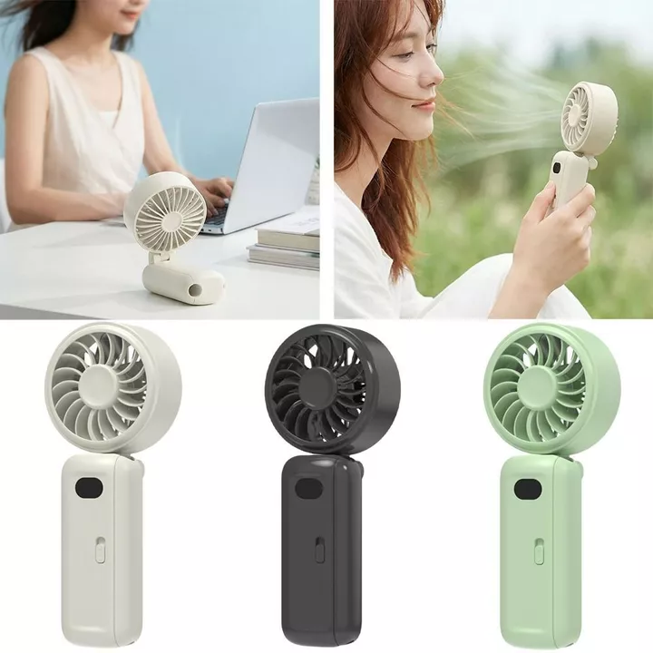 Quạt Gấp GIỚI HẠN INDEX, Quạt Im Lặng Hoạt Động Im Lặng Quạt Cầm Tay Di Động, Quạt Mini Thiết Kế Di Động 3 Tốc Độ Có Thể Điều Chỉnh USB Sạc Quạt Để Bà – 6
