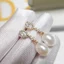 Bông tai ngọc trai nước ngọt tự nhiên vàng 18K, thiết kế siêu nhỏ với viên zircon sang trọng - Q31Q