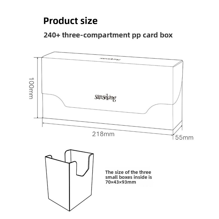 Hộp lưu trữ sàn thẻ Pokemon PTCG Board Game Organizer Case for Magic: the Gathering MTG Commander TCG Tay áo Hộp đựng