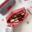 Bút Chì PYCOU, Túi Trang Điểm Vải Cà Chua Gingham, Hoạt Hình Dung Tích Lớn Sắp Xếp Lưu Trữ Túi Đựng Bút Chì Nữ Bé Gái