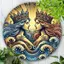 CIFbuy Yemaya Oshun Nữ Thần Nghệ Thuật Treo Tường Vintage Kim Loại Ký Hiệu Chống Rỉ Trang Trí Nhà 8x8