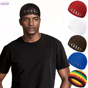 Mũ Beanie Cotton Co giãn, Màu Trơn, Ấm Áp