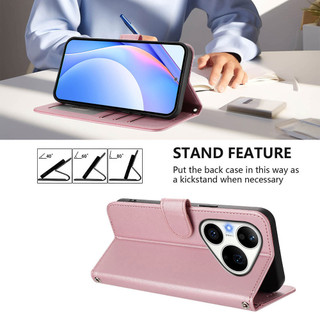 Ốp Ví Gấu Trúc Dễ Thương Cho Honor Magic 8 Pro Air 7 6 Lite X9D X9C Smart X9B X9A Thẻ Khe Cắm Ví Điện Thoại Có Dây Đeo Bảo Vệ RFID