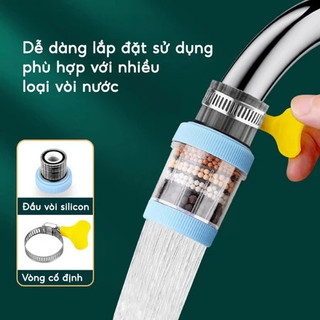 Đầu Lọc Nước 6 Tầng Lọc Cặn Bẩn Đầu Vòi Nước 6 Lớp Lọc Tiết Kiệm Nước Dễ Dàng Sử Dụng Tiện Lợi