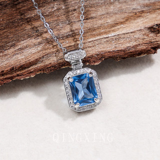 Vòng cổ nữ phong cách châu Âu với đá corundum spinel và ngọc lục bảo đỏ