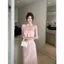 Bộ Đồ Pháp Cao Cấp gồm Áo Vest Không Tay và Váy Two-Piece Thiết Kế Hiện Đại