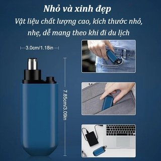 Tông Đơ Cắt Tóc Mũi Điện USB C Sạc Dual Edge Blade Màn Hình Kỹ Thuật Số Di Động Nam Nữ