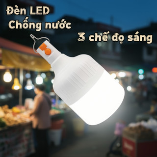 Đèn LED sạc lại chống nước, phù hợp cắm trại và chợ đêm