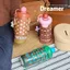Mới Retro Cốc Thủy Tinh Bé Gái Niche Giá Trị Cao Cốc Nước Có Trà Kho Chịu Nhiệt Độ Cao Di Động Cốc Rơm