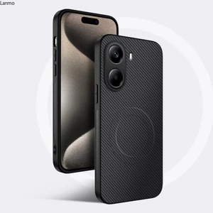 Từ Tính Cho Xiaomi Poco X8 Pro Max Poco X7 X6 Pro Vỏ Điện Thoại Bằng Sợi Carbon Bảo Vệ Camera Vỏ Silicon Mềm Chống Sốc