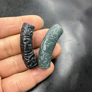 ((1 Cái) Ngọc Tự Nhiên A Hàng Hóa Nước Xanh Ngọc Ngọc Giấy Khắc Khuỷu Tay Vòng Tay Tự Làm Phụ Kiện