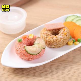 MeiShao Mùa Đi Học Donut Tròn Cơm Bóng Khuôn Chống Dính Máy Làm Sushi DIY Dễ Dàng Cơm Bóng Báo Chí Khuôn Trẻ Em Bé Bento Bộ Nhà Bếp Đẹp