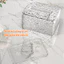 Hộp Đựng Khăn Giấy Acrylic Cao Cấp Vân Sóng Nước, Hộp Giấy Decor Trong Suốt Charm Thỏ Sang Trọng