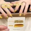 Năm Mới Fortune Golden Cat 's Eye Sequins Sơn Móng Tay Keo 2025 Phổ Biến Trắng Nhấp Nháy Móng Tay Vàng