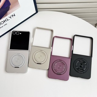 Ốp từ tính có giá đỡ vòng kim loại xoay được cho Samsung Galaxy Z Flip 7 6 5 4 3 Slim Protect Cover Flip7 Flip6