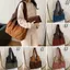 Túi đeo vai OLVIDO, Túi xách nhiều màu nhiều màu, Túi Tote dây kéo bằng vải Polyester thời trang mua sắm