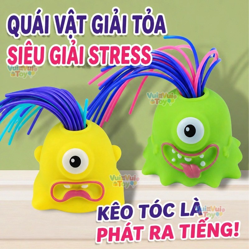 Đồ Chơi Quái Vật Xả Stress Kêu La - Búp Bê Giật Tóc Cảm Giác Mạnh, Giảm Căng Thẳng Hiệu Quả Cho Người Lớn & Bé