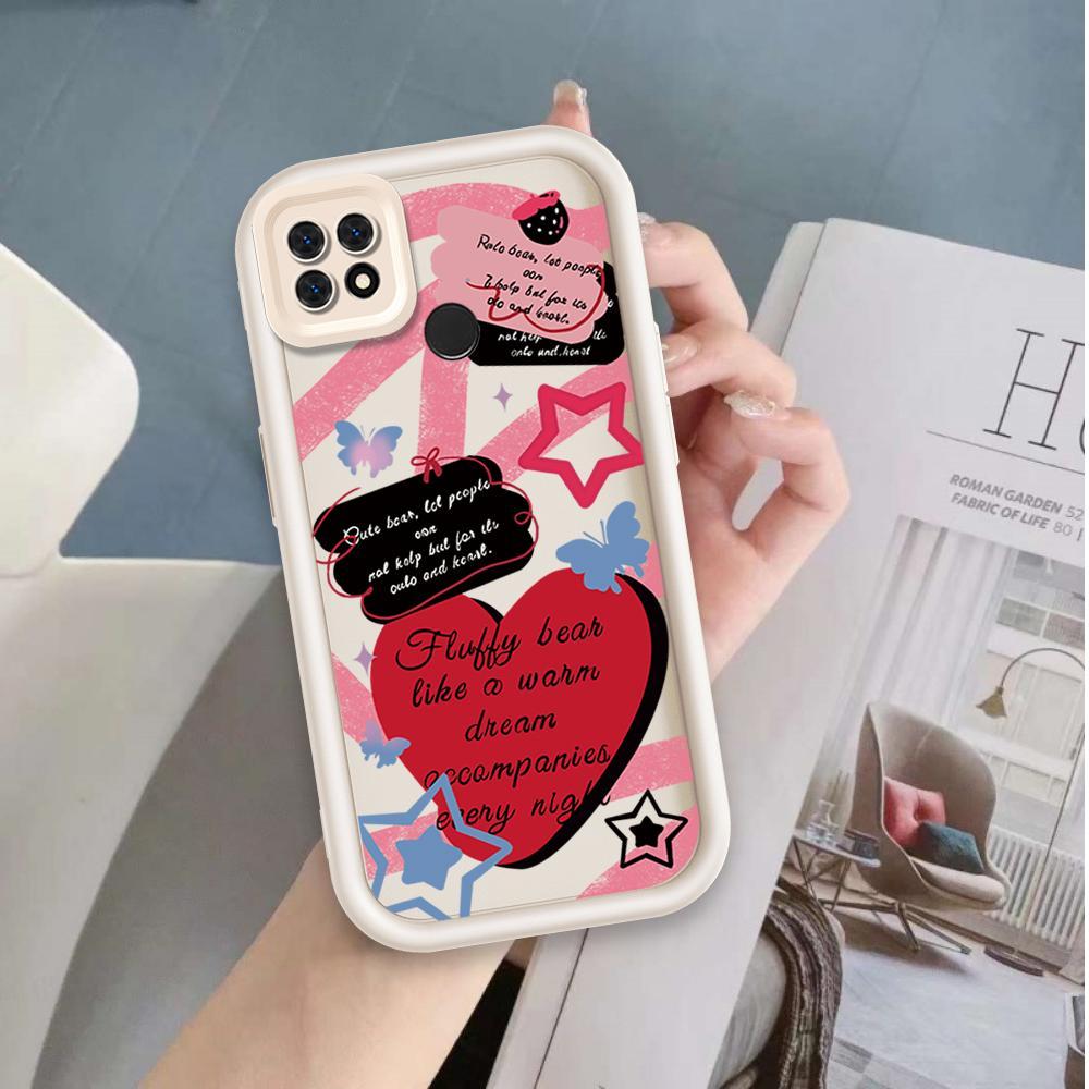 Ốp Lưng Cho OPPO A15 A15S A35 Hoạt Hình Silicon Phụ Kiện Vỏ Điện Thoại Mềm TPU Tình Yêu Xu Hướng Giày Thiên Thần Mắt Chống Sốc Ốp Lưng
