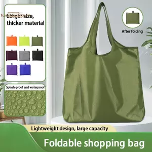 TRTR Túi Đeo Vai Dung Tích Lớn Màu Trơn Chống Thấm Nước Có Thể Gập Lại Túi Bảo Quản VN