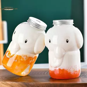 TRTR 350ml Voi Chai Nước Cho Trà Sữa Cà Phê Nước Uống Di Động Cốc Uống Nhà Trong Suốt Chai Nước Giải Khát VN