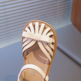 Bé Gái Xù Sandal Có Nơ Dễ Thương 2026 Mùa Hè Mới Cho Bé Đi Biển Chân Trần Giày Chống Trơn Trượt Thanh Lịch Retro Bé Gái Đi Học Đảng Giày