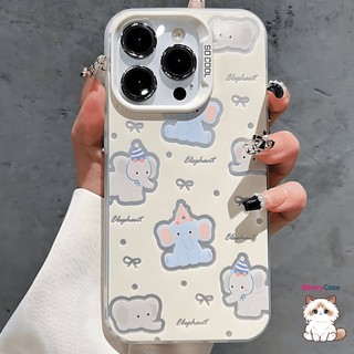 Ốp Lưng iPhone Voi Con IMD Cứng Trắng, Chống Sốc, Bảo Vệ Camera - iP 7/8/Plus/X/XS/XR/11/12/13/14/15/16/17/Pro/Max