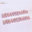 TRTR 24 Chiếc Mắt Mèo Gradient Blush Lấp Lánh Móng Tay Giả Có Keo Giả Móng Tay Bấm Vào Có Thể Tháo Rời Móng Tay Giả VN
