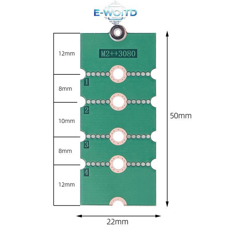 Thẻ chuyển đổi SSD E-WOITD M.2 2230 / 2242 / 2260 Đến 2280 Thẻ chuyển đa năng Mở rộng Ra Board Riser Card Chuyển đổi thẻ E-WOITD