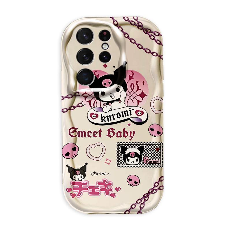 Thích hợp cho Samsung S20 S21 S22 S23 S24 S25 S26 + FE Plus Ultra 3D Bảo vệ TPU mềm Kuromi Cinnamoroll Vỏ điện thoại chống sốc