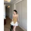 Bộ đồ yếm Denim Hot Girl cổ điển dành cho nữ mùa hè cao cấp mỏng hơn dáng rộng hẹp có cổ thấp