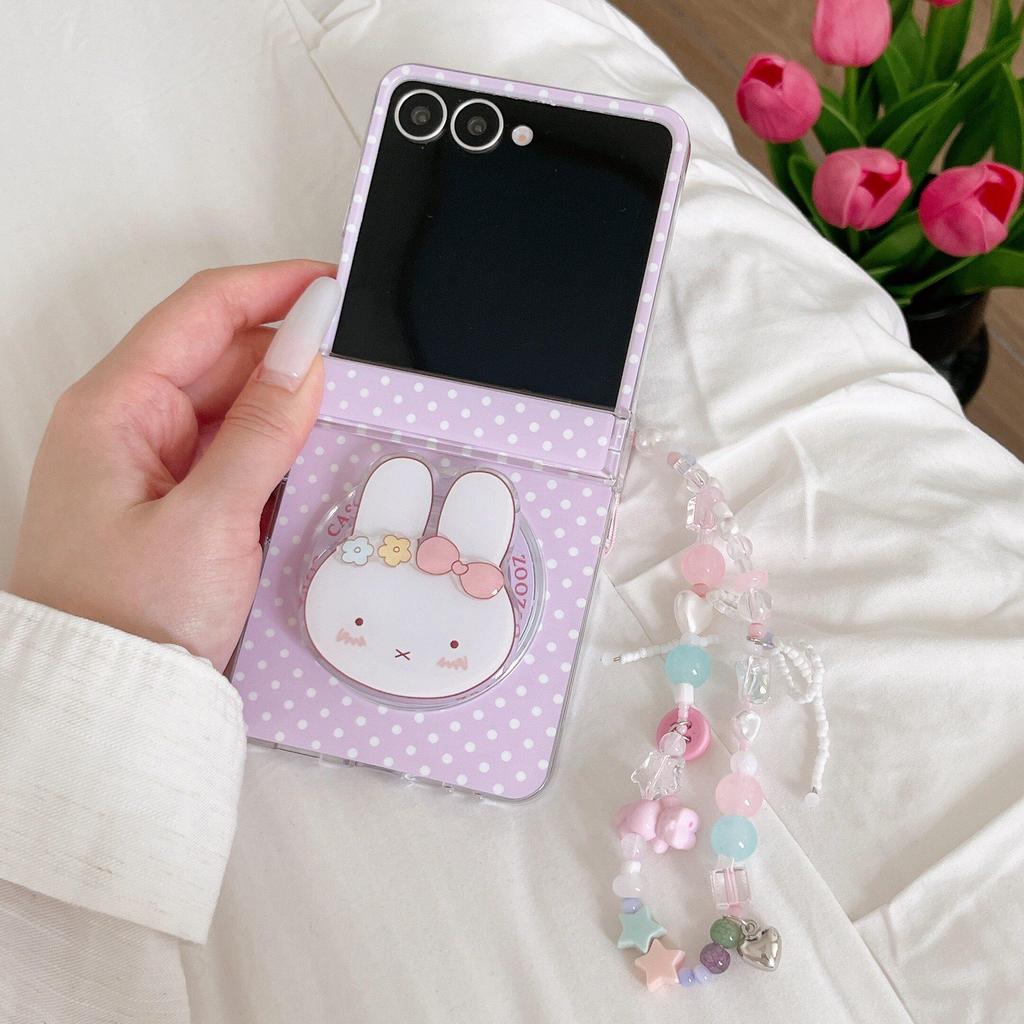 Thích Hợp Cho Samsung Galaxy ZFlip7 zflip6 Chấm Bi Vỏ Điện Thoại Từ Tính Dây Gấp Vỏ Cứng Cho Z Flip 7 6 5 4 3 5G HW Pura N3Flip MixFlip 2 Vỏ Bảo Vệ