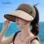 AqToCna Nữ Vành Rộng Ống Hút Tấm Che Nắng Mũ Có Thể Điều Chỉnh Trống Top Nhẹ Đi Biển Mũ Cho Kỳ Nghỉ Mùa Hè Du Lịch AqToCna