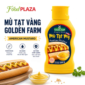 Mù Tạt Vàng Golden Farm 250g - Mustard Vàng Nguyên Chất Cay Nồng Chấm Đồ Chiên Làm Sốt