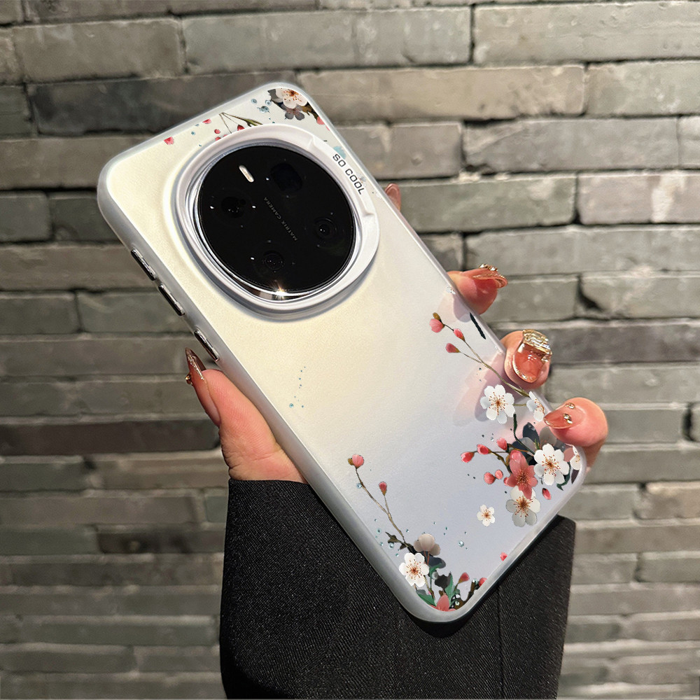 Ốp lưng cứng viền mờ Micro họa tiết hoa đẹp cho Honor Magic 8 Pro/7 Pro/6 Pro GT Pro Win RT X60 Pro/Honor 400/300 X9D X9C, chống sốc