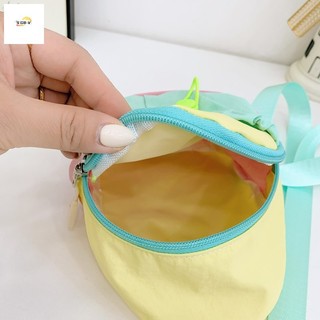 Túi đeo ngực trẻ em mùa hè 2025 - Túi đeo chéo Nylon có khóa màu cho bé gái