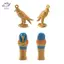 HFTOY 12x Nhân vật Ai Cập cổ đại Mới lạ Mô phỏng cao Tượng nhỏ Đồ chơi giáo dục sớm Hộp đựng xác ướp Thoth Chữ tượng hình ~