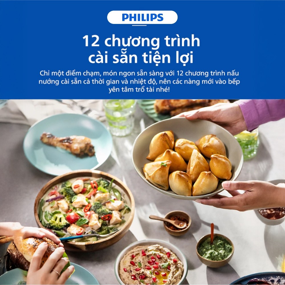 Nồi chiên không dầu Philips NA342/00 - Dung tích 7.2 lít - Điều khiển cảm ứng - Bảo hành 24 tháng