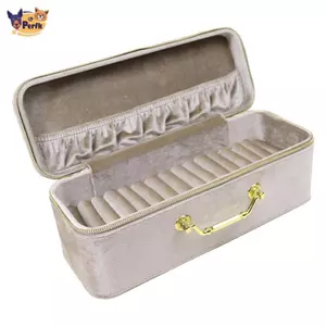 Vòng Tay Hộp Bảo Quản Vòng Cổ Tổ Chức Nhung Lót Màn Hình Hộp Lắc Tay Giá Đỡ Giải Pháp Di Động Có Ngăn Và Tay Cầm Thích Hợp Cho Nhà Trave