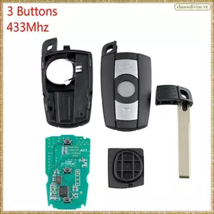 Chìa Khóa Điều Khiển Từ Xa Thông Minh Ô Tô 3 Nút 3 / 5 Series X5 X6 Cas2 Cas3 433Mhz