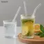 Bigapple Bộ ống hút thủy tinh Borosilicate cao có thể tái sử dụng với bàn chải làm sạch Đồ uống thân thiện với môi trường RDG