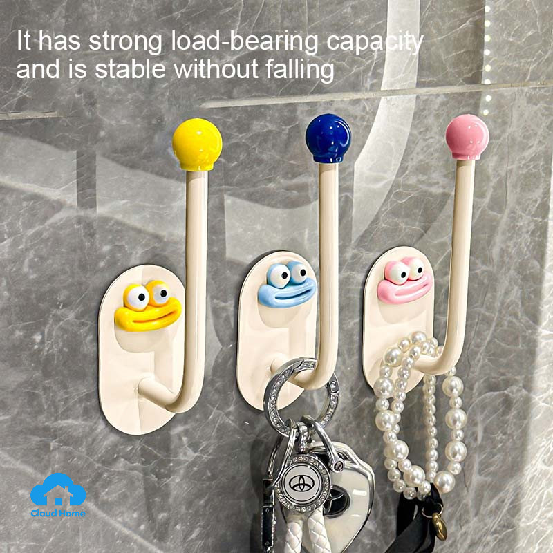 🌤️COD🌤️1 Cái Móc Treo Tường Không Đánh Dấu Dính Khóa Đấm Giá Nắp Bếp/Giá Để Đồ Phòng Tắm Trang Sức Dễ Thương Móc Giá