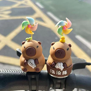 Xe Trang Trí Xe Máy Phụ Kiện Capybara Cối Xay Gió Đồ Chơi DIY Trang Trí Xe Máy Decora Anime Dễ Thương Xe Đạp