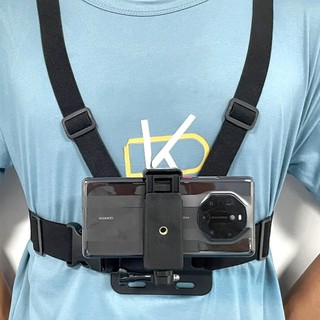Bộ 5 món dây đeo ngực gắn camera, gồm dây đeo, kẹp J, ốc vít Bộ dây đeo ngực, Quay video POV,Kèm mount adapter
